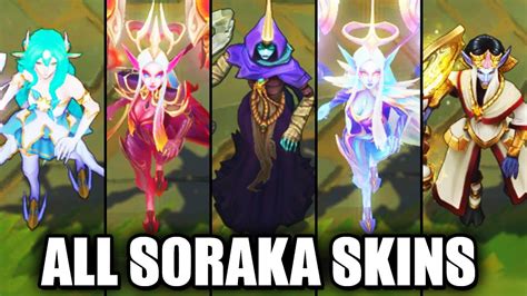 Soraka skins ranked - Immortal Journey Soraka Skin Spotlight - Pre-Release - PBE Preview - League of Legends. A child of Sprouting Courage School monks, Soraka was expected to follow them, but she hated having the choice already made for her. Remembering the old tales of God Staff Jax, who believed true power came from assuming nothing, Soraka shunned her parents ...